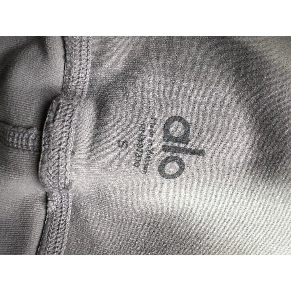 Alo Yoga Moto Leggings Size Small light gray Woman’s Textured High Waisted - Picture 5 of 11